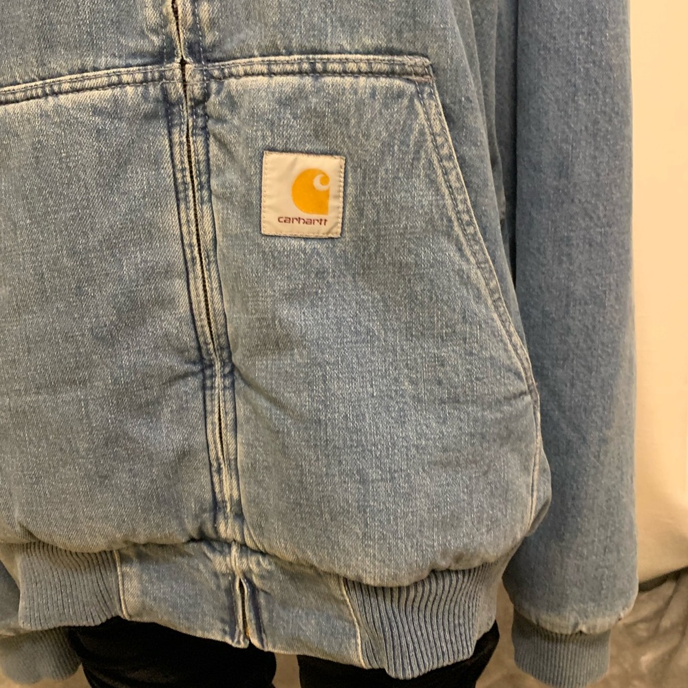 SOLD European Carhartt Sherpa Denim WorkCoat - Picture 4 of 7